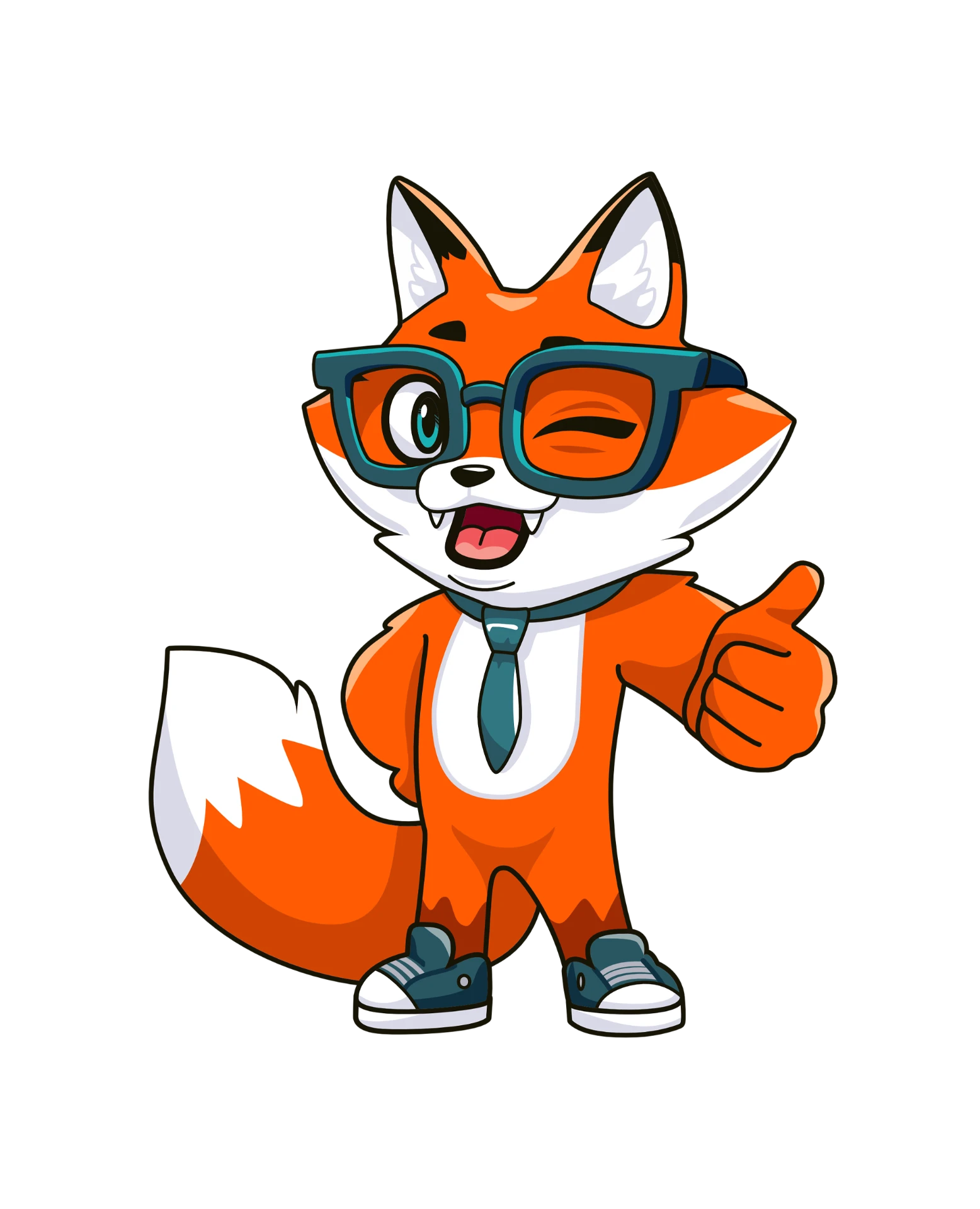 Foxana-Fuchs mit Daumen hoch